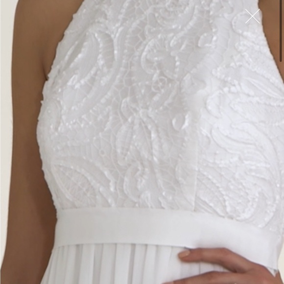 David’s Bridal DB STUDIO | chiffon a-line with lace halter top - Picture 10 of 10